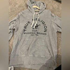 True religion mens grey sweatshirt